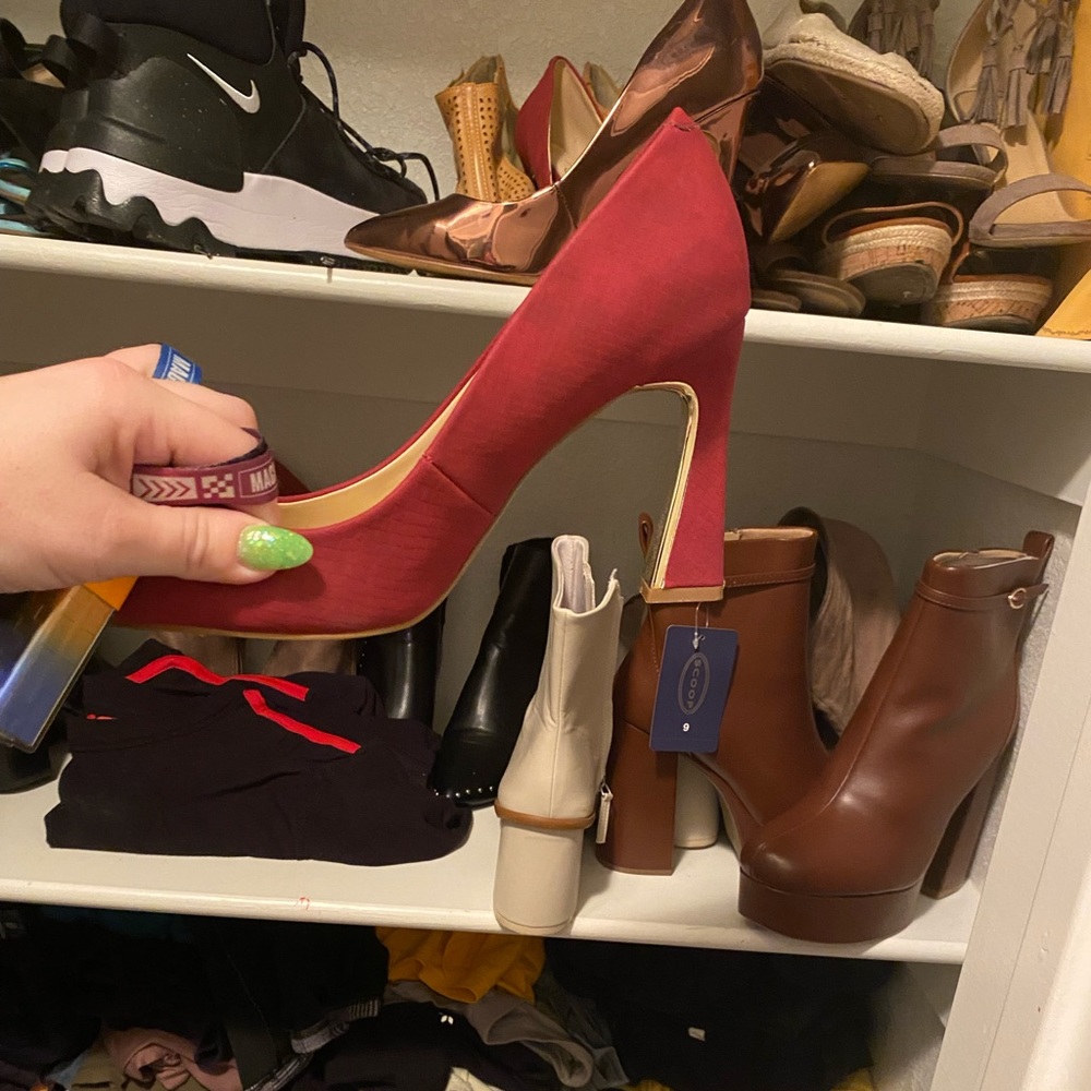 Deep wine colored heels